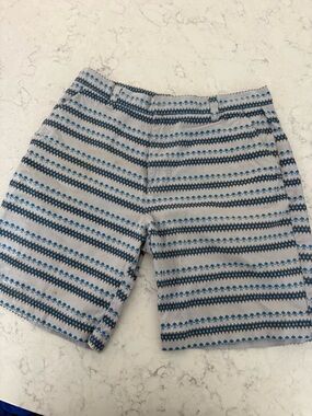 Men's Blue Patterned Casual Shorts